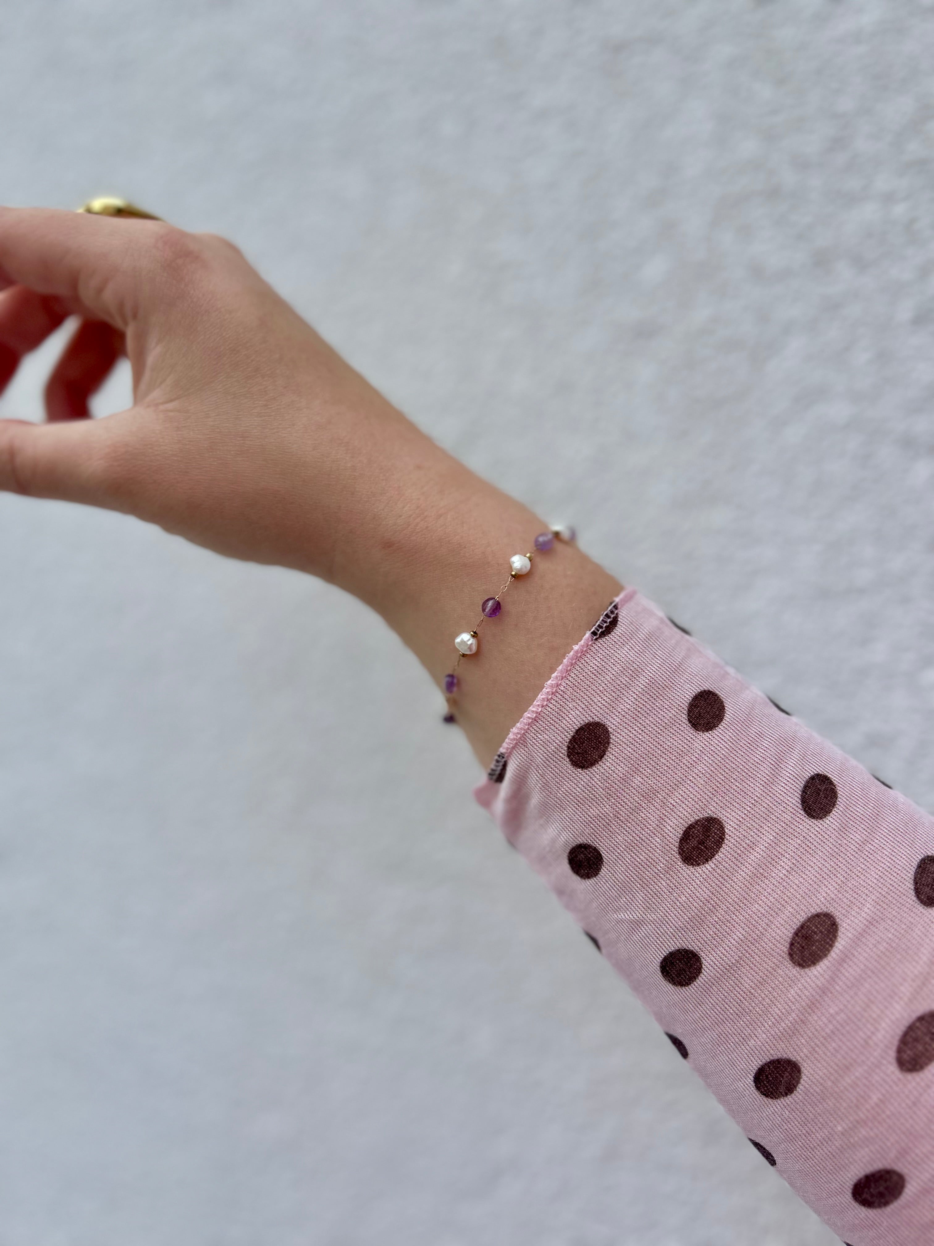 Purple stone bracelet