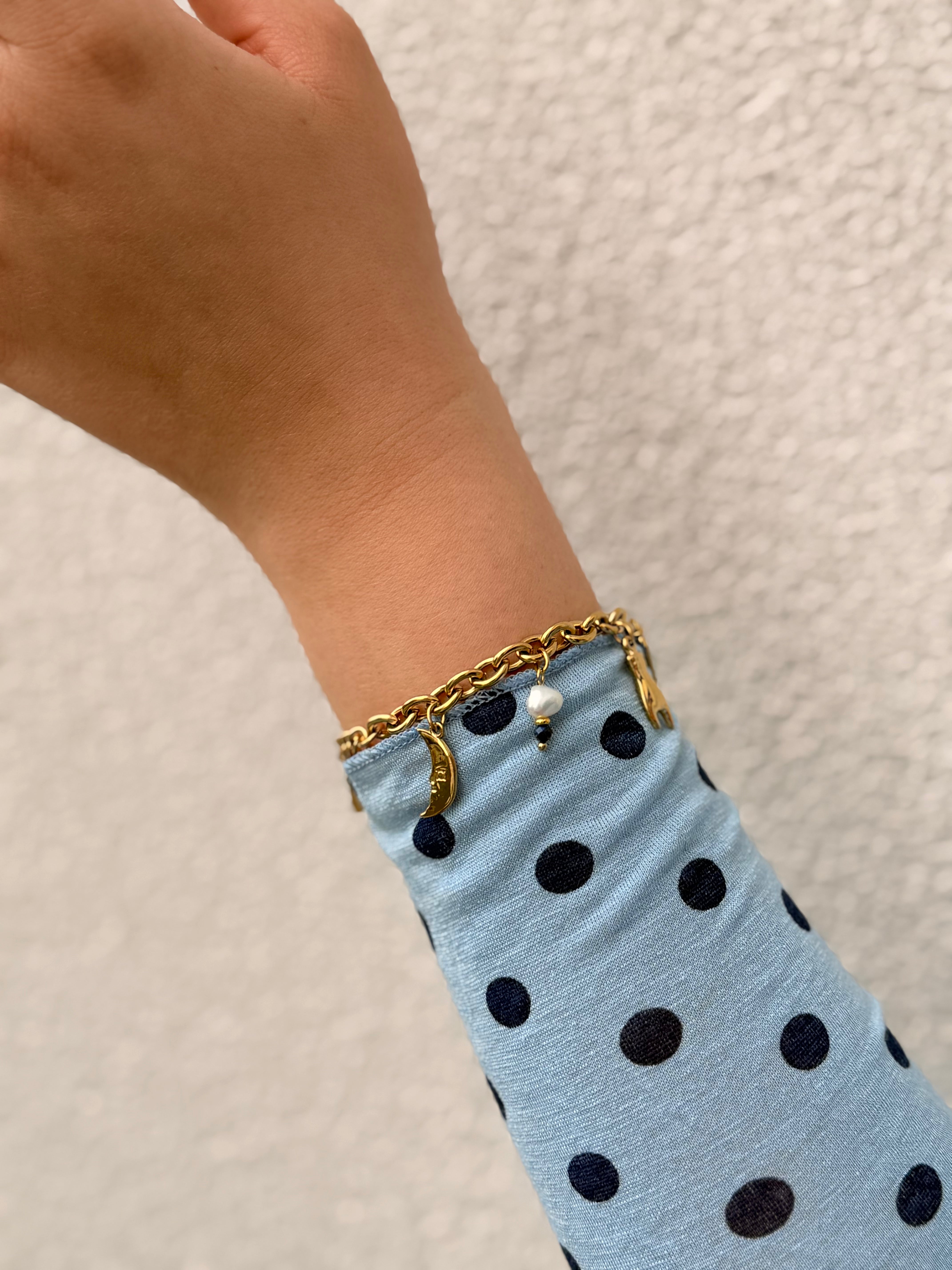 Charm moon bracelet