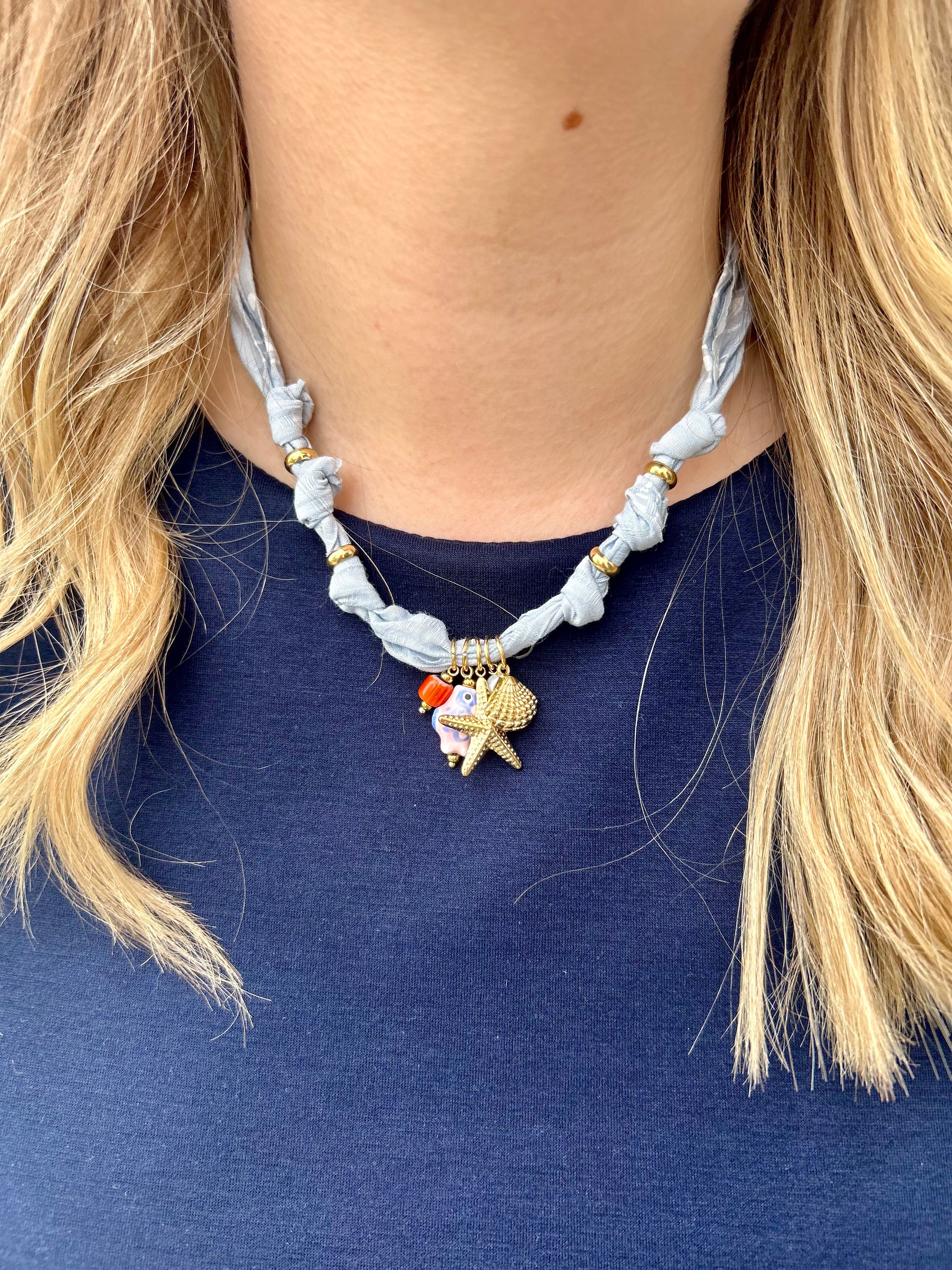 Blue sea necklace