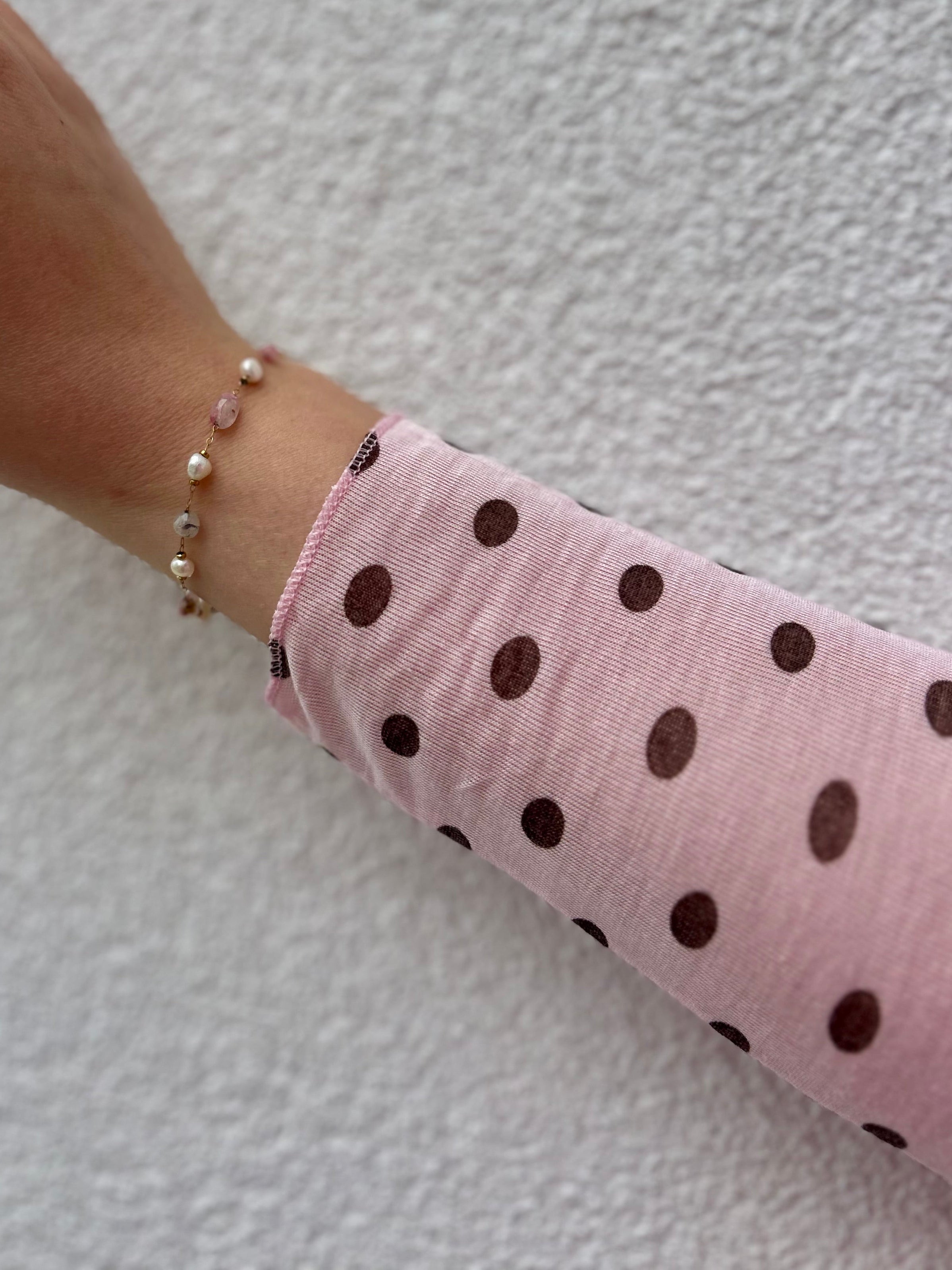 Pink stone bracelet