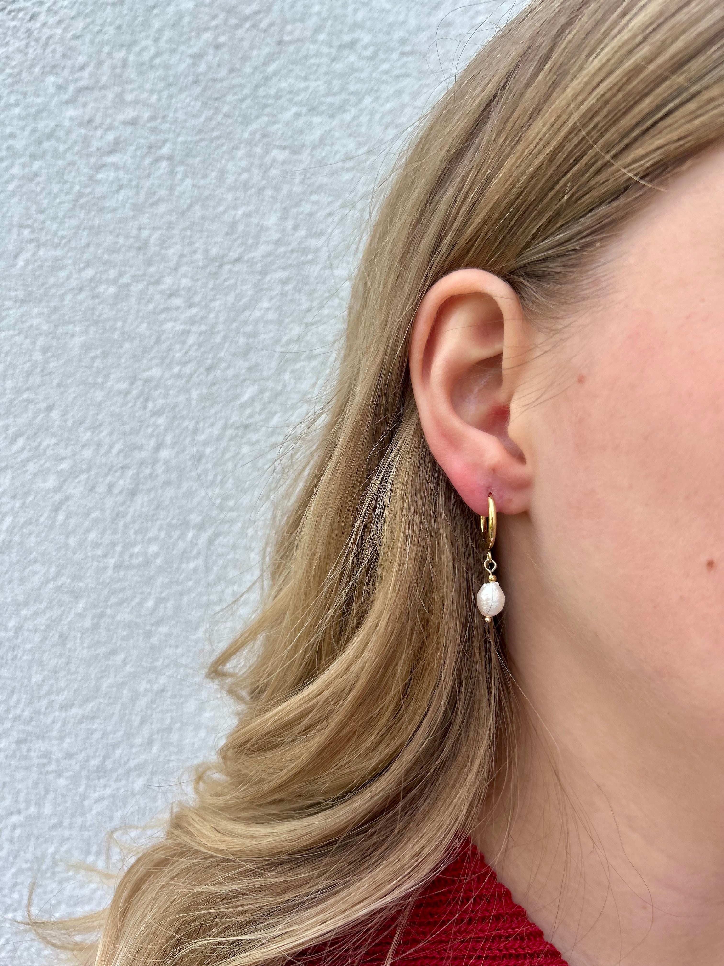 pearl hoops